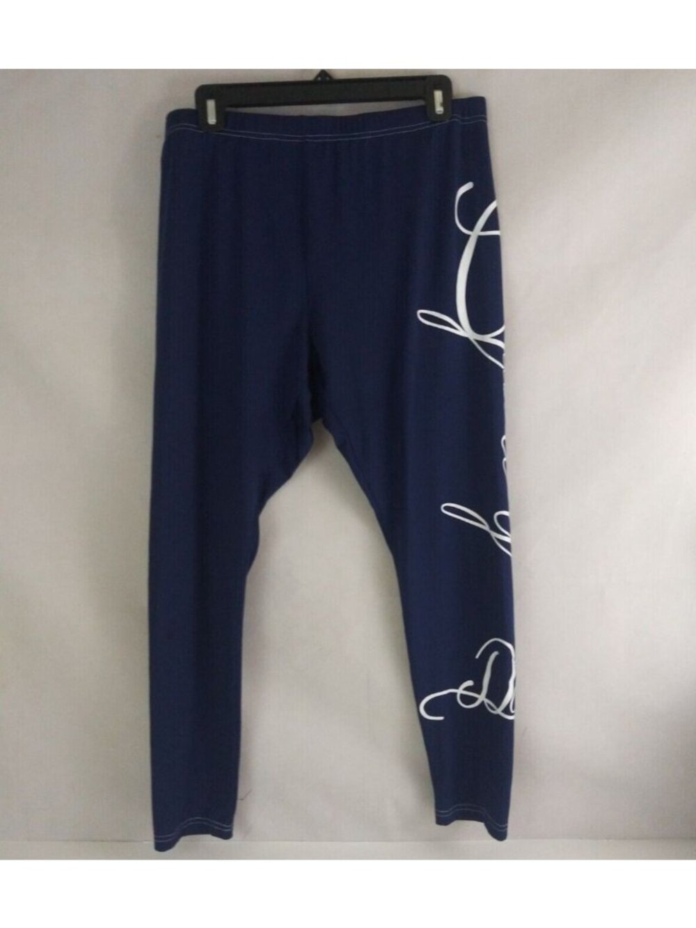 Shein Curve Women's Dark Blue Can Just Do Yourself Done Leggings Size 1XL